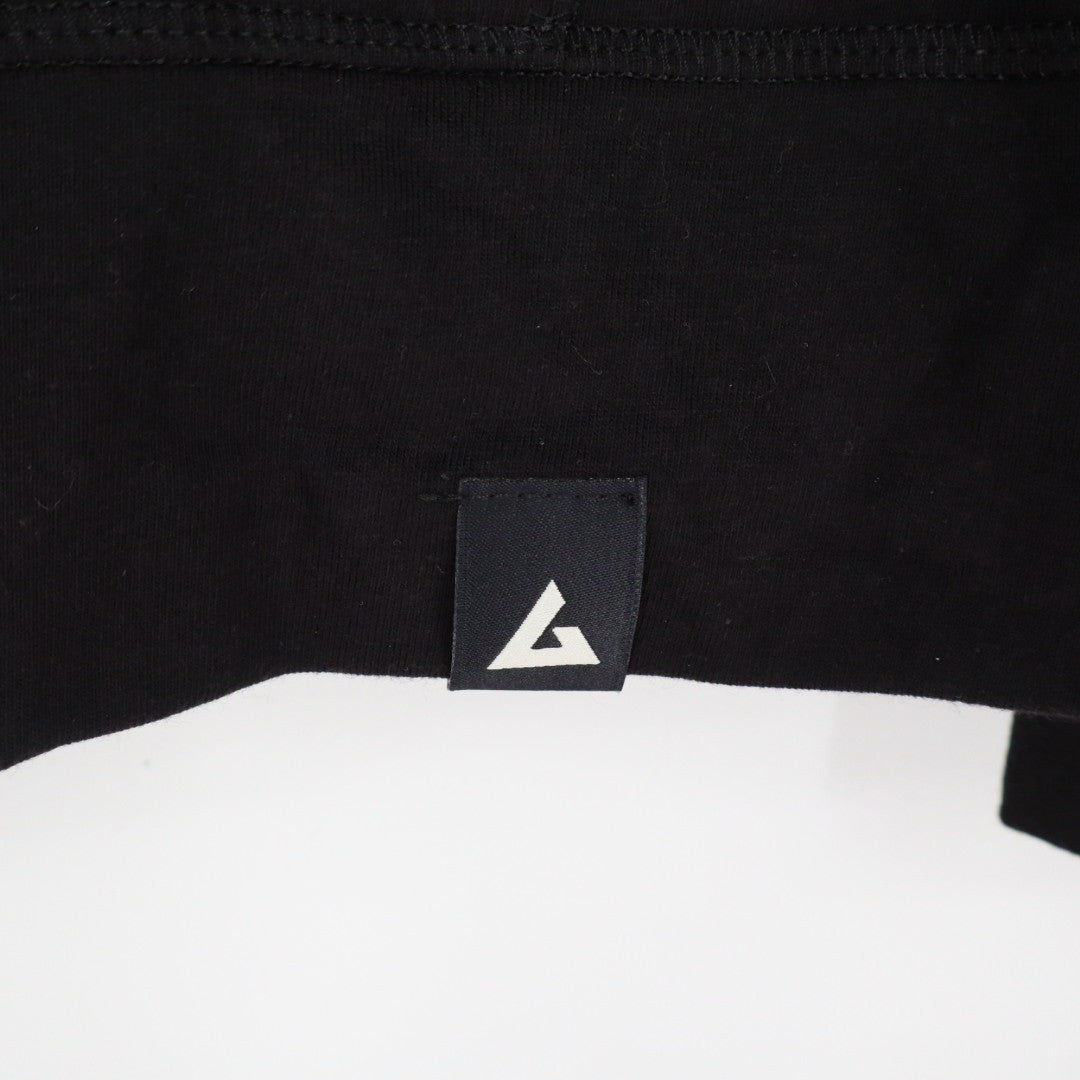 American Giant Hoodie Womens Medium Black Ribbed Full Zip Pockets Raglan Sleeve