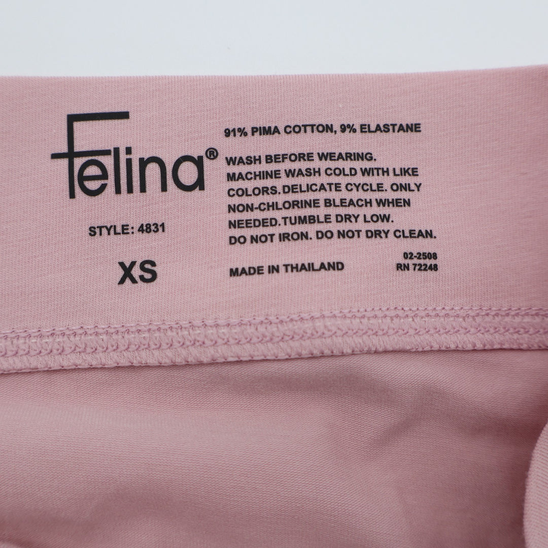 Felina Seamless Hipster Panties Womens XS Pink Pima Cotton Stretch Underwear