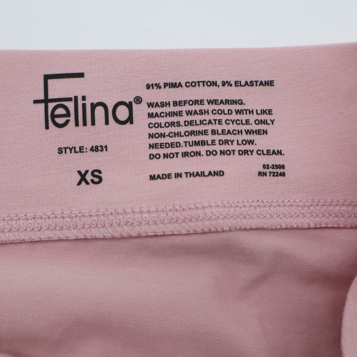 Felina Seamless Hipster Panties Womens XS Pink Pima Cotton Stretch Underwear