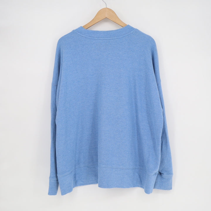 Aerie Sweatshirt Womens Large Blue Beach Fleece Long Sleeve Crew Neck Pullover