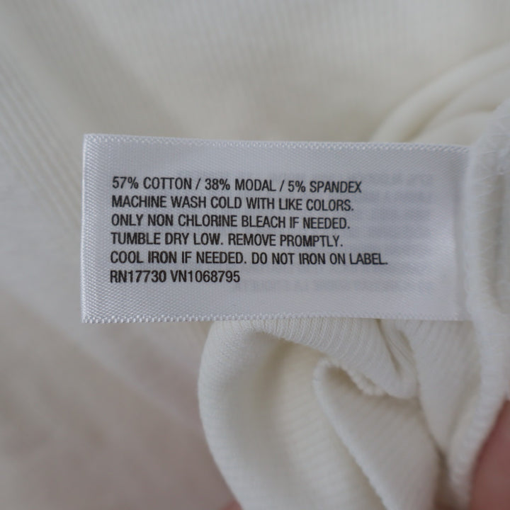 A New Days Tank Top Womens Large White Cotton Stretch Ribbed Knitted Pullover