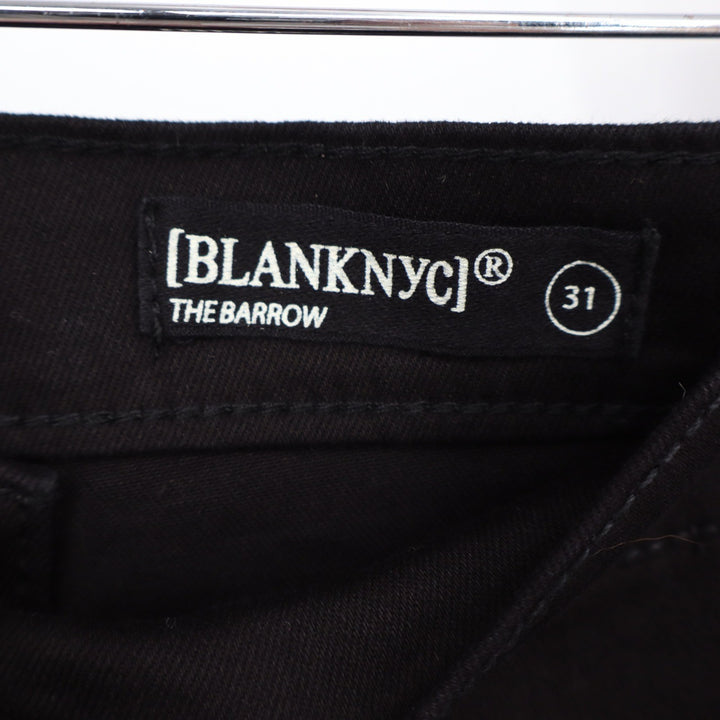 BlankNYC The Barrow Black High Rise Button Fly Raw Hem Denim Shorts Size 31