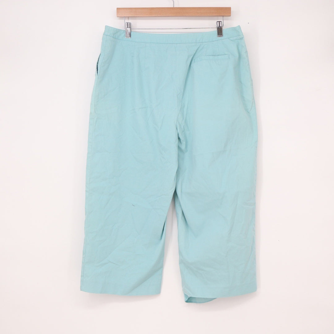 Charter Club Light Blue Capri Pants Womens 16 Natural Stretch Cropped Trousers