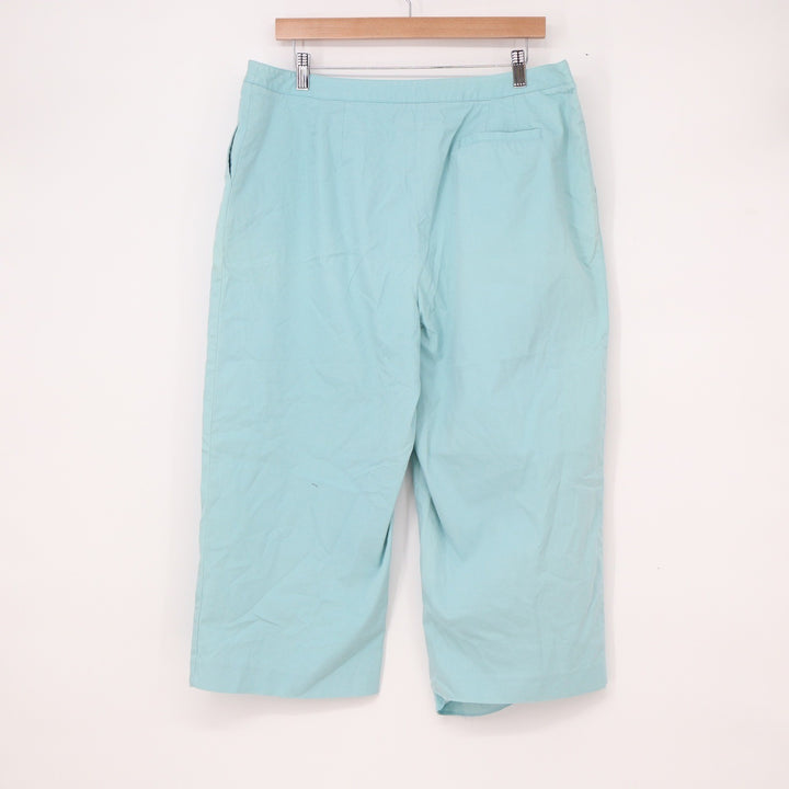 Charter Club Light Blue Capri Pants Womens 16 Natural Stretch Cropped Trousers