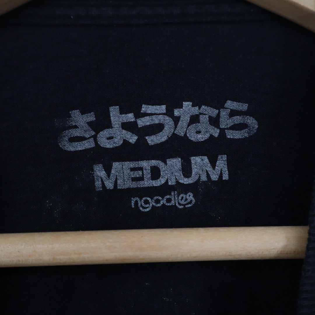 Ngoodies Mens Long Sleeve Graphic Tee Black Send Noods Anime Eyes Size M