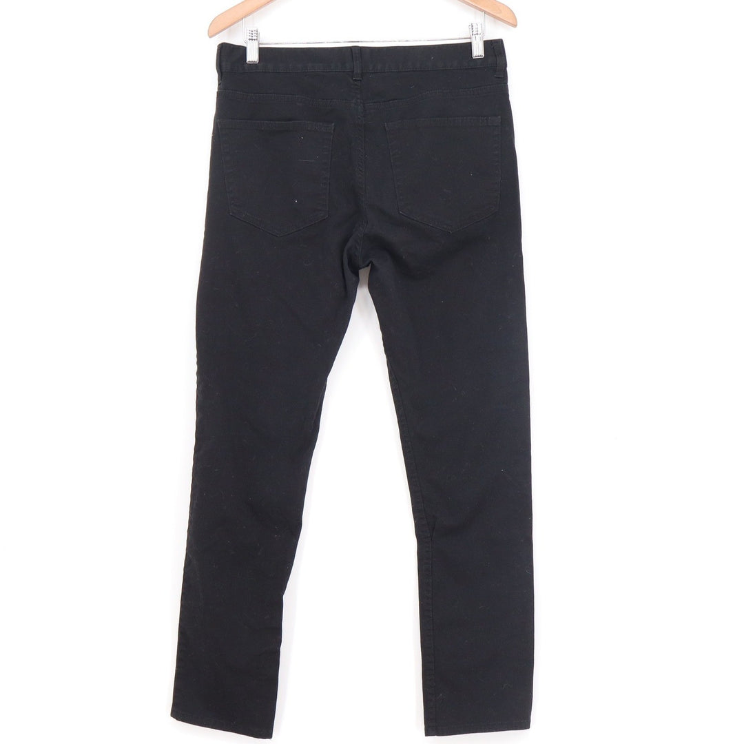 HM Mens Slim Fit Black Chinos Cotton Stretch Pants 32x32
