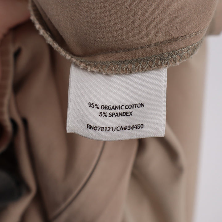 Eileen Fisher Ankle Trousers Womens S Beige Elastic Waist Side Zip Straight Leg