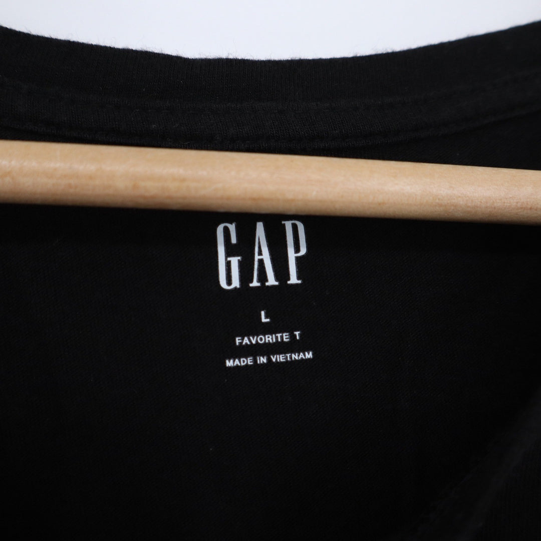 GAP T-Shirt Womens L Favorite T Black Short Sleeve Solid Excellent
