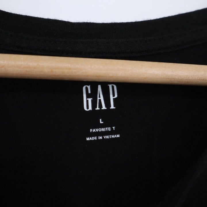 GAP T-Shirt Womens L Favorite T Black Short Sleeve Solid Excellent