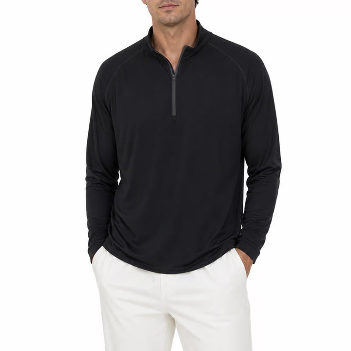 Levelwear Athleisure Mens 3XL Black Stretch Quarter Zip Long Sleeve Performance