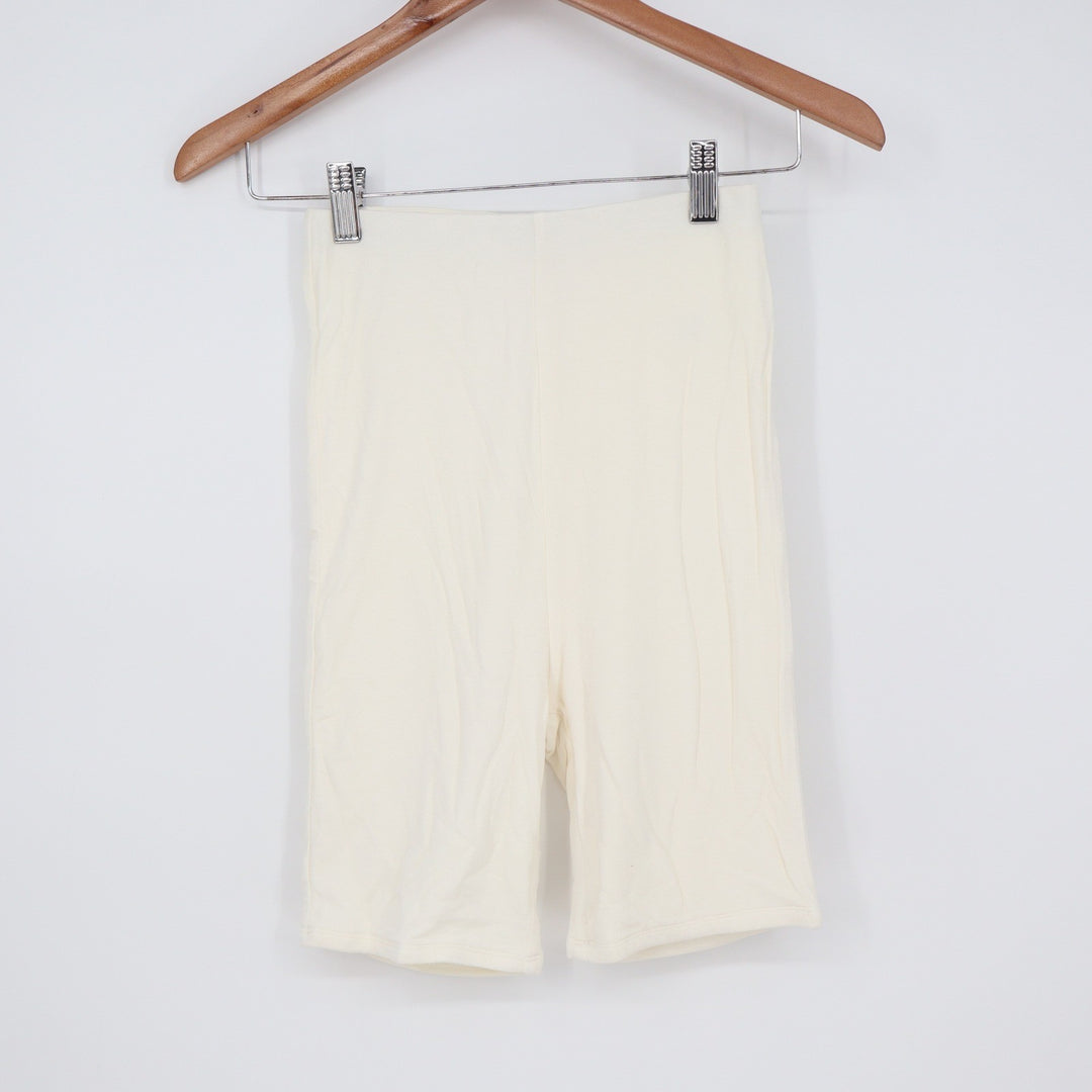 Naked Wardrobe Baby Mama Cream Maternity Biker Shorts XL