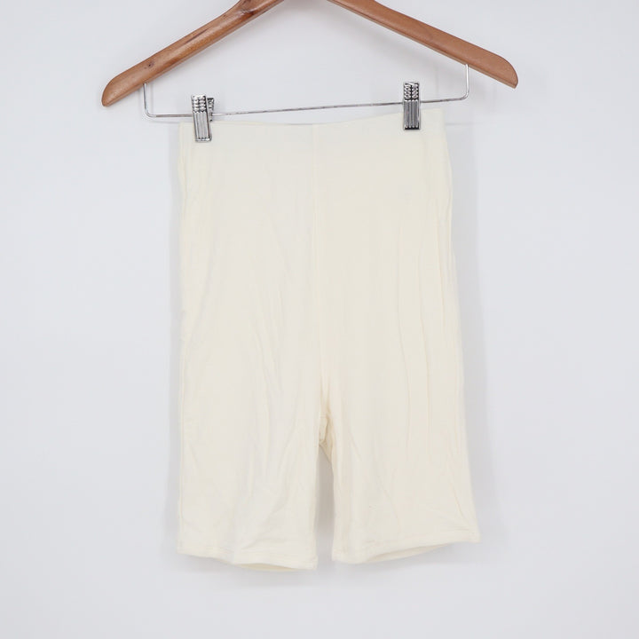Naked Wardrobe Baby Mama Cream Maternity Biker Shorts XL