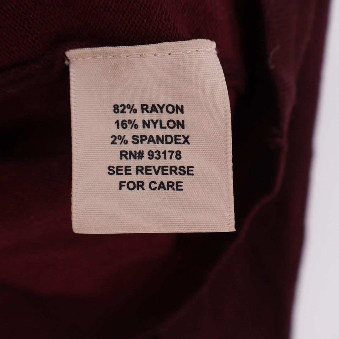 Philosophy Republic Clothing Burgundy Mock Neck Sweater XL Long Sleeve Rayon