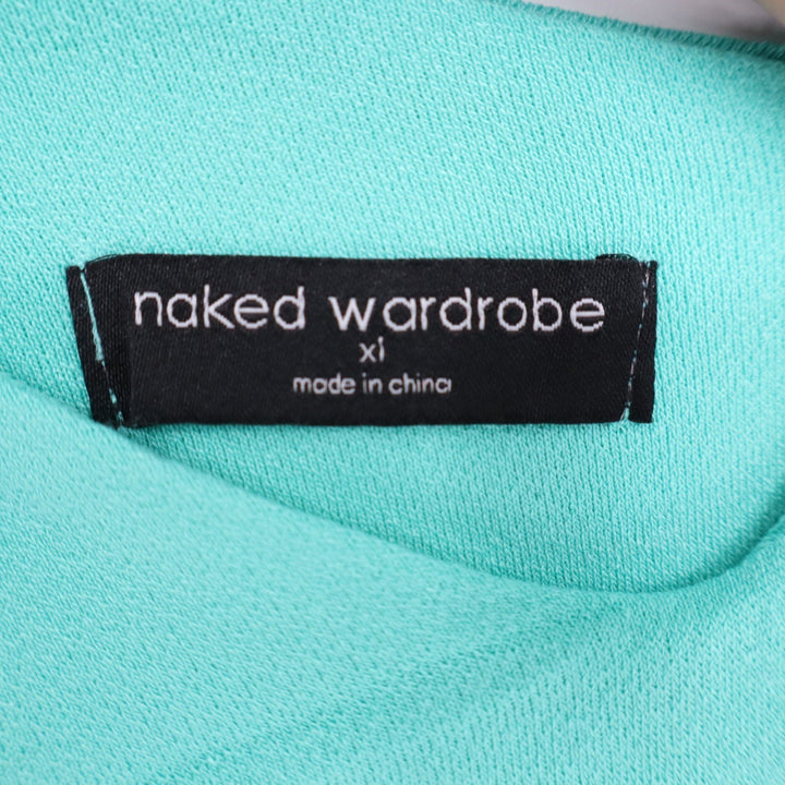 Naked Wardrobe Mint Green One Shoulder Cutout Mini Bodycon Dress XL Sleeveless