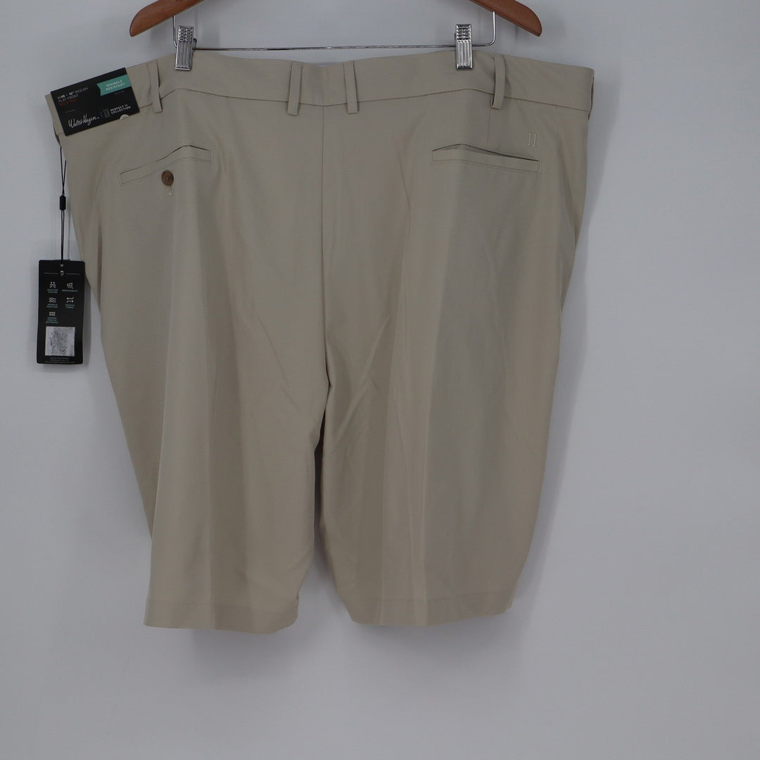 Walter Hagen Mens Perfect 11 Golf Shorts Khaki Tan Stretch Size 48 NEW