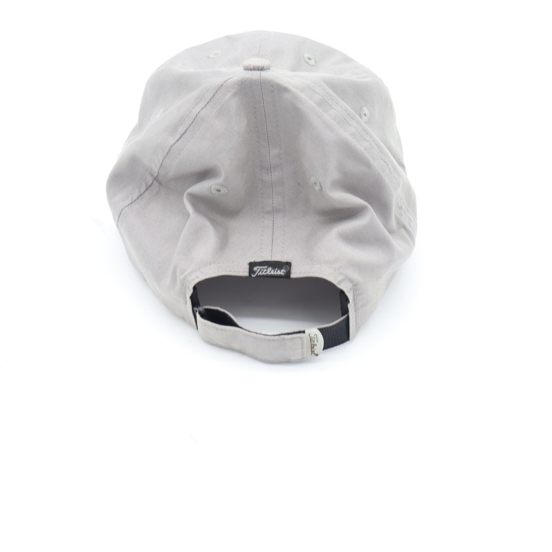 Titleist Golf Hat Gray Adjustable Strapback Embroidered Script Logo Dad Cap