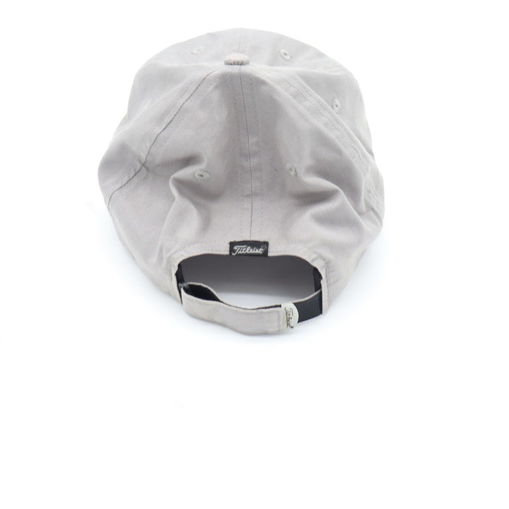 Titleist Golf Hat Gray Adjustable Strapback Embroidered Script Logo Dad Cap