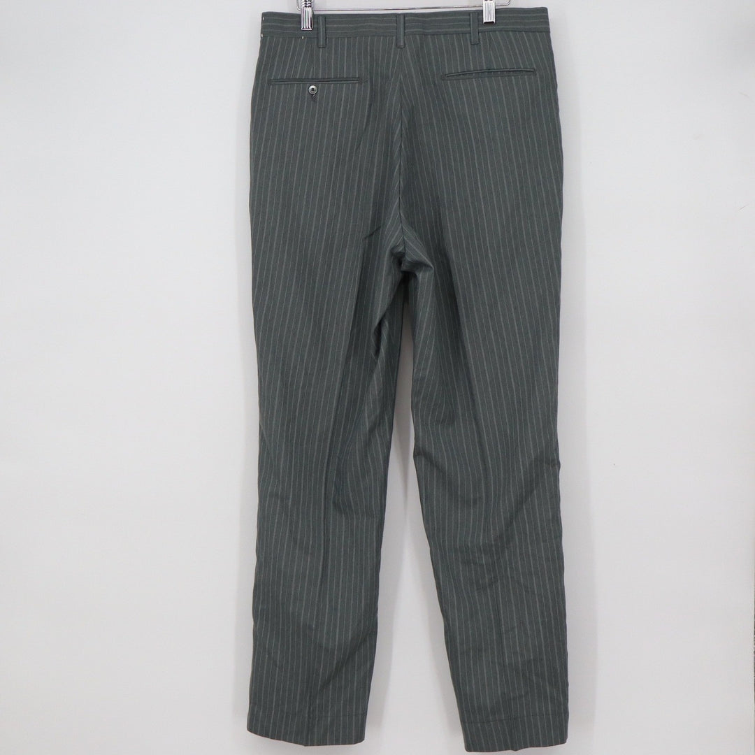 Farah Executive Model Vintage Grey Pinstripe Dress Pants Mens Size 34x29
