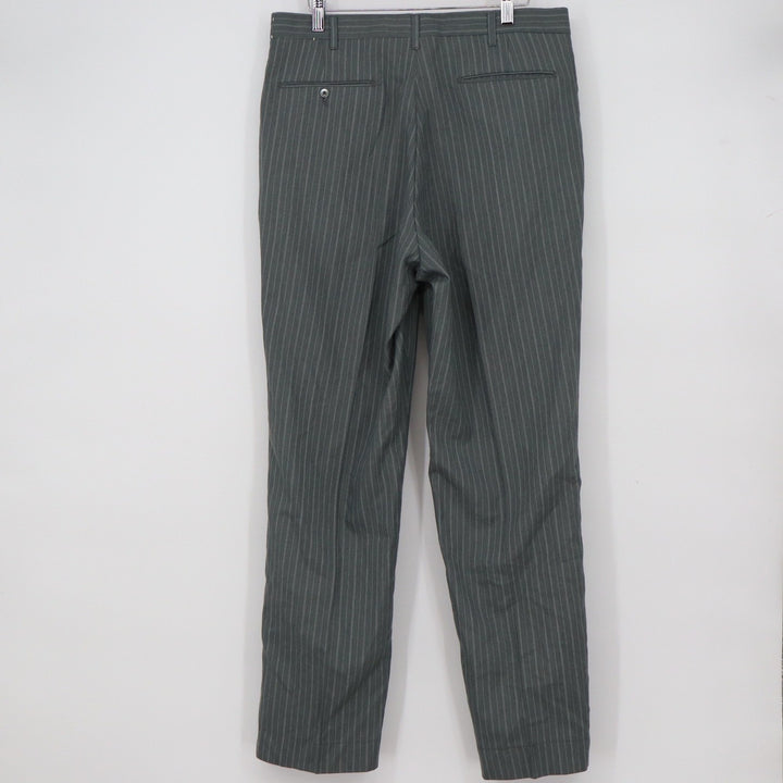 Farah Executive Model Vintage Grey Pinstripe Dress Pants Mens Size 34x29