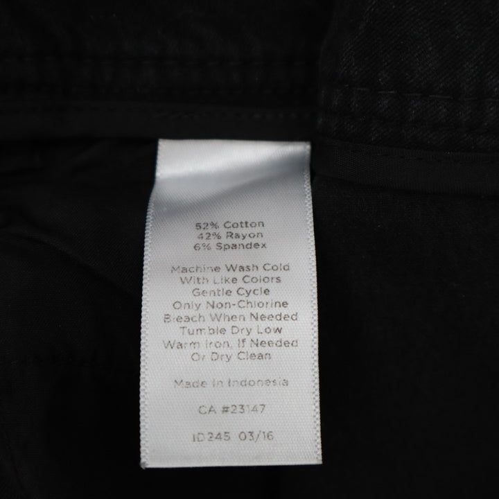 Talbots Chatham Ankle Pants Womens 14 Black Cotton Stretch Welt Pockets Straight