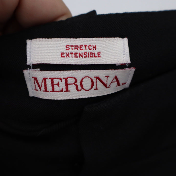 Merona Black Modern Fit Stretch Dress Pants Womens Size 12 Straight Leg Office