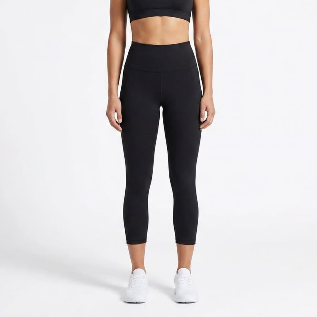 DSG Momentum Crop Womens XS Pure Black High Rise Athletic Pocket Leggings NEW