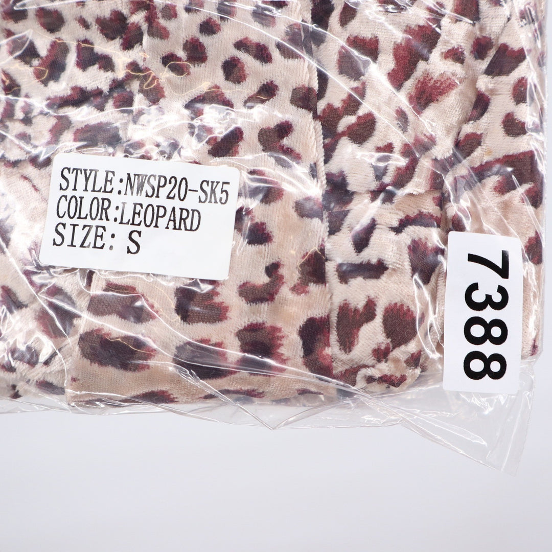Naked Wardrobe The Statement Leopard Print Draped Mini Skirt Small