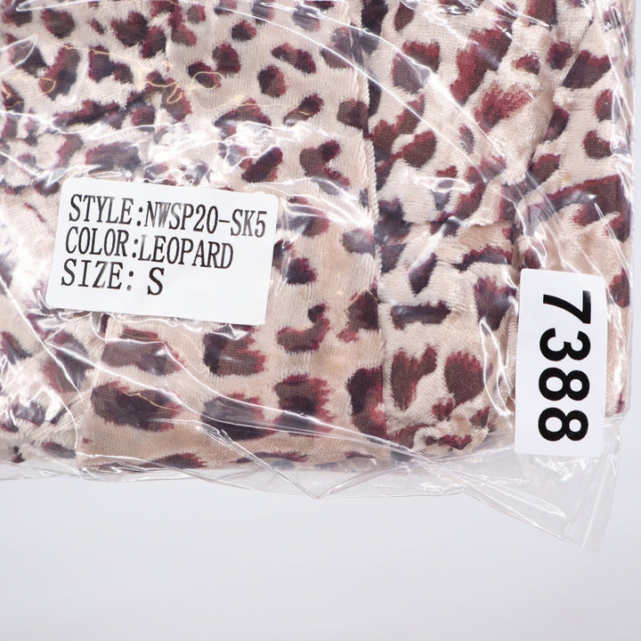 Naked Wardrobe The Statement Leopard Print Draped Mini Skirt Small