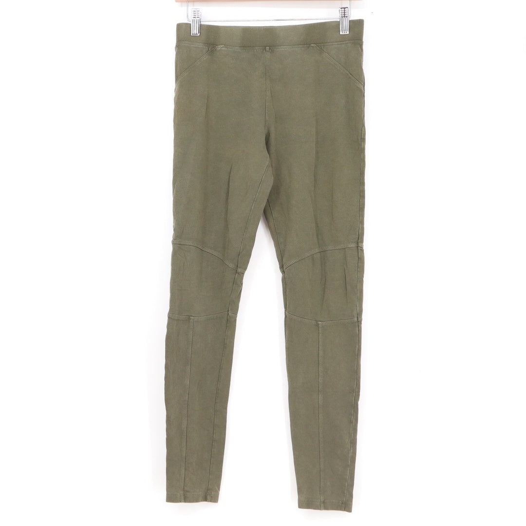 Forever 21 Olive Green Moto Leggings Womens Medium Paneled Utility Slim