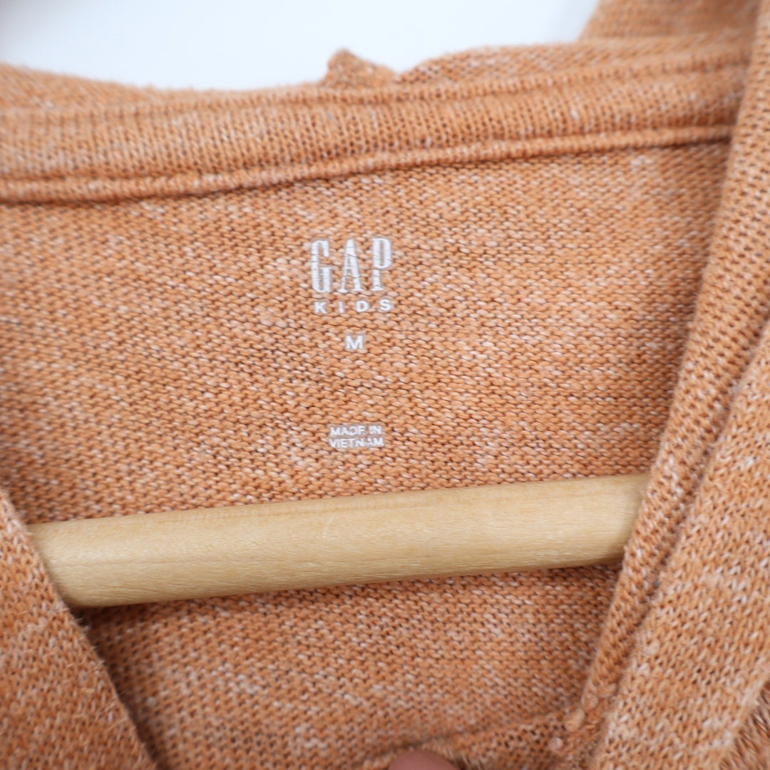Gap Kids Boys Medium M 8-9 Orange Marl Knit Pullover Hoodie Sweatshirt