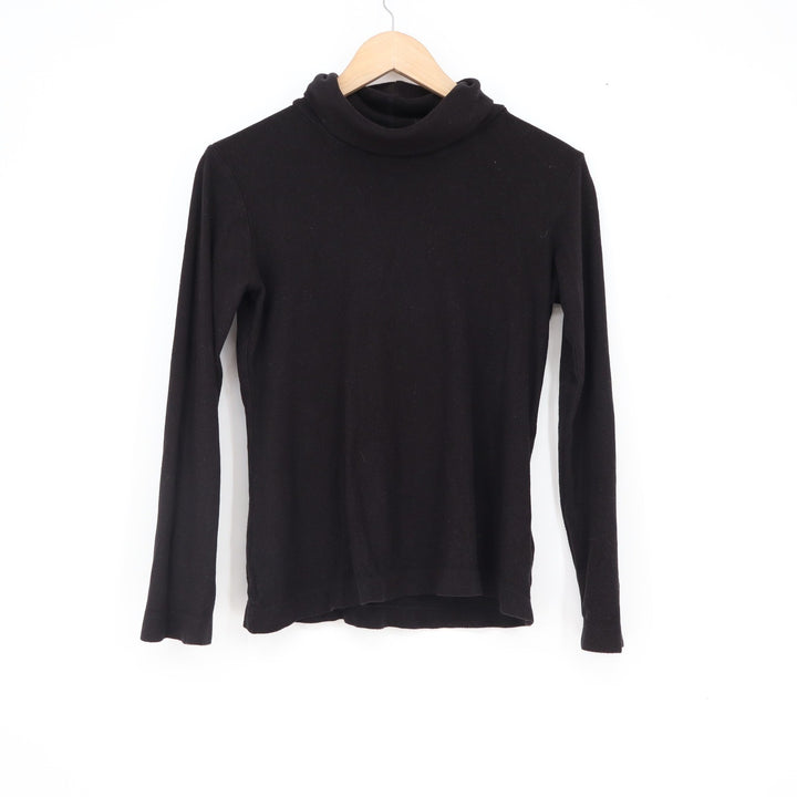 Uniqlo Heattech Black Turtleneck Long Sleeve Thermal Top Size M