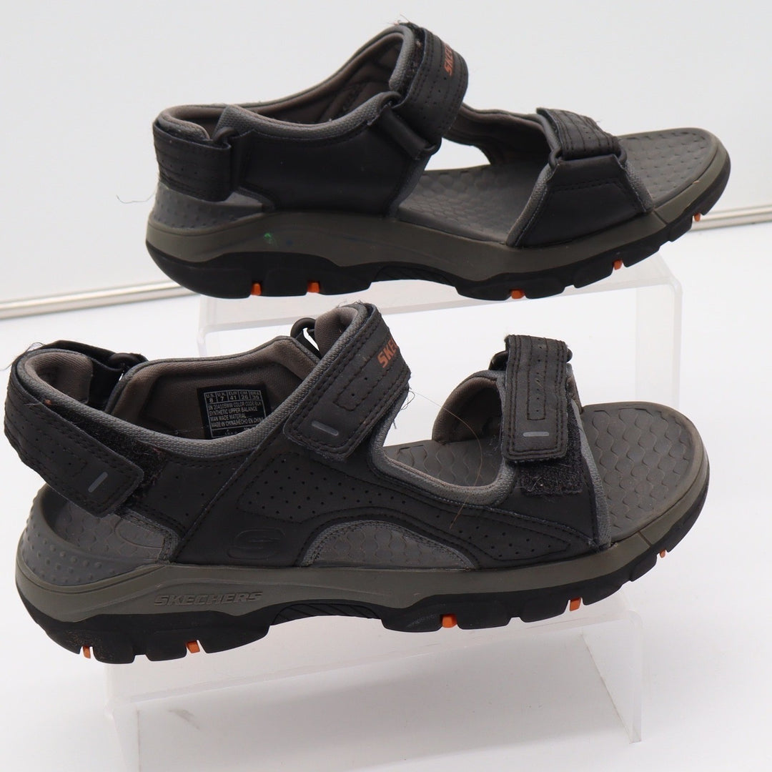 Skechers Relaxed Fit Luxe Foam Mens Black Sporty Sandals Size 8