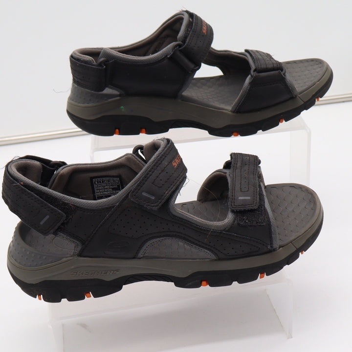 Skechers Relaxed Fit Luxe Foam Mens Black Sporty Sandals Size 8