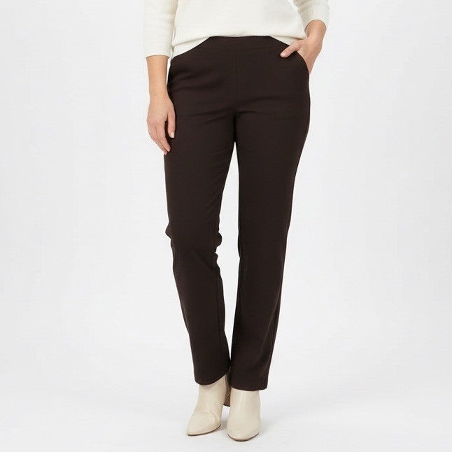 J.Jill Smoothing Ponte Leggings Womens Large Tall Brown Stretch Pull On Slim Leg