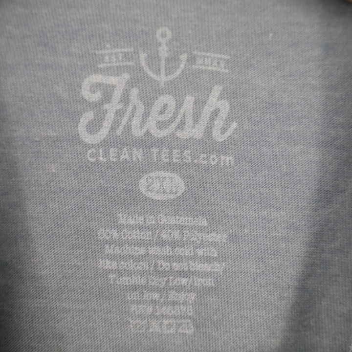 Fresh Clean Tees T-Shirt Mens 2XL Teal Cotton Short Sleeve Crew Neck Pullover