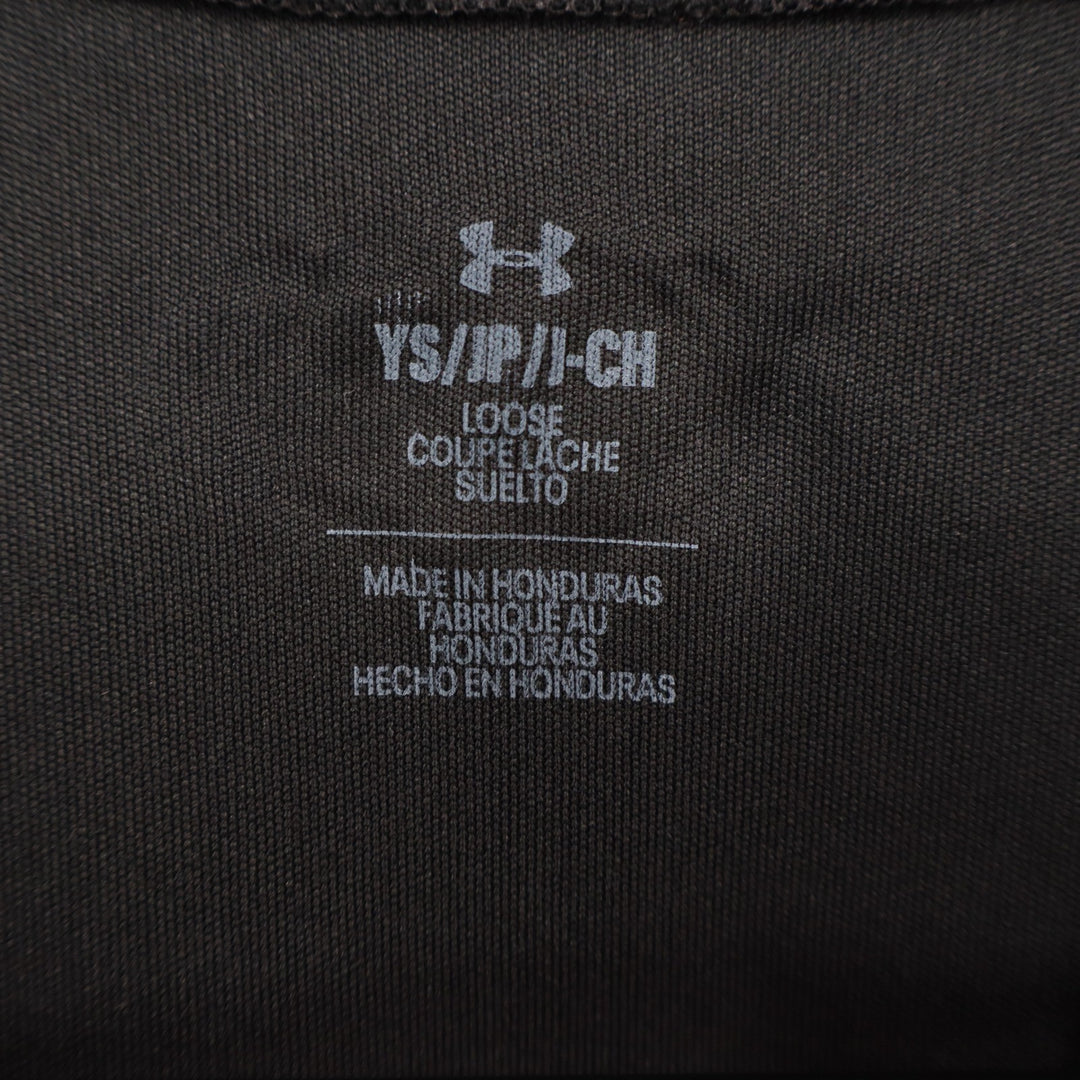 Under Armour Boys Youth Small Black Graphic Logo Short Sleeve Athletic Tee