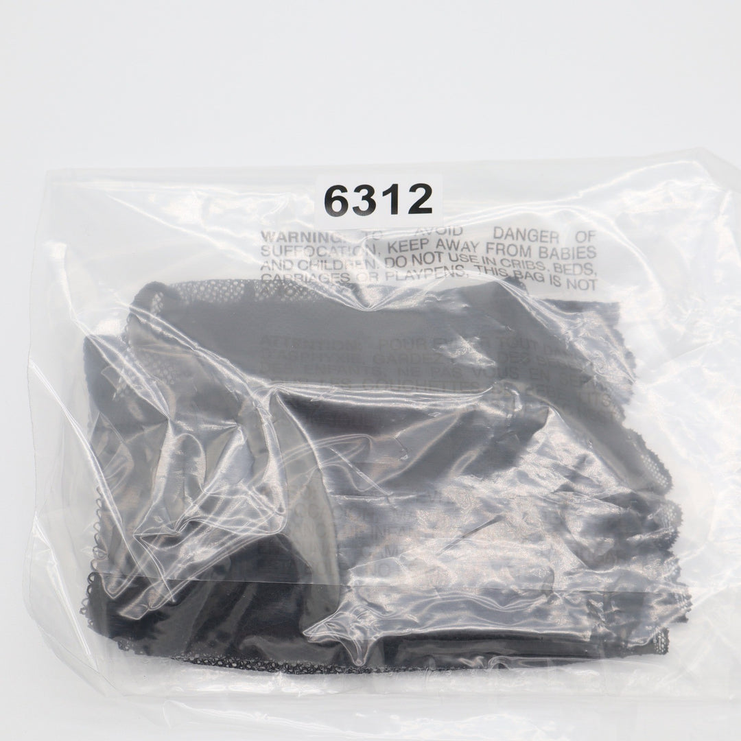 Wacoal Halo Lace Thong Black Floral Mesh Panty 845384 XL NEW