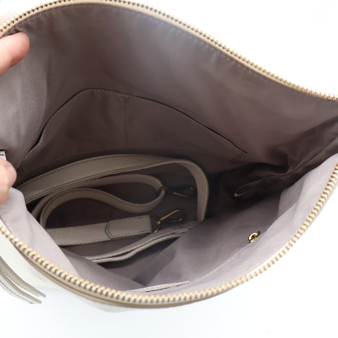 Womens Handbag Summit White Leather Pockets Detachable Strap Sangle Bucket Bag