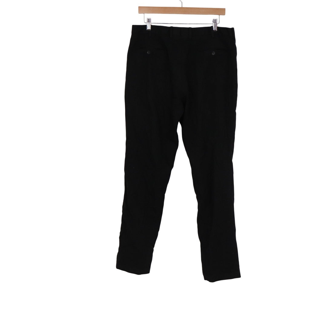 JWN Nordstrom Mens Black 100% Wool Dress Pants Traditional Fit Italy 35R 34x30