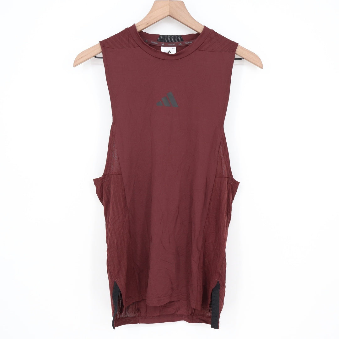 Adidas Mens D4T INT. TANK Training Tank Top Aurora Ruby Burgundy XS