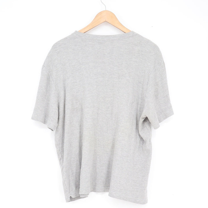 Steve & Barrys Mens Large Heather Gray Ribbed Short Sleeve Crewneck T-Shirt L