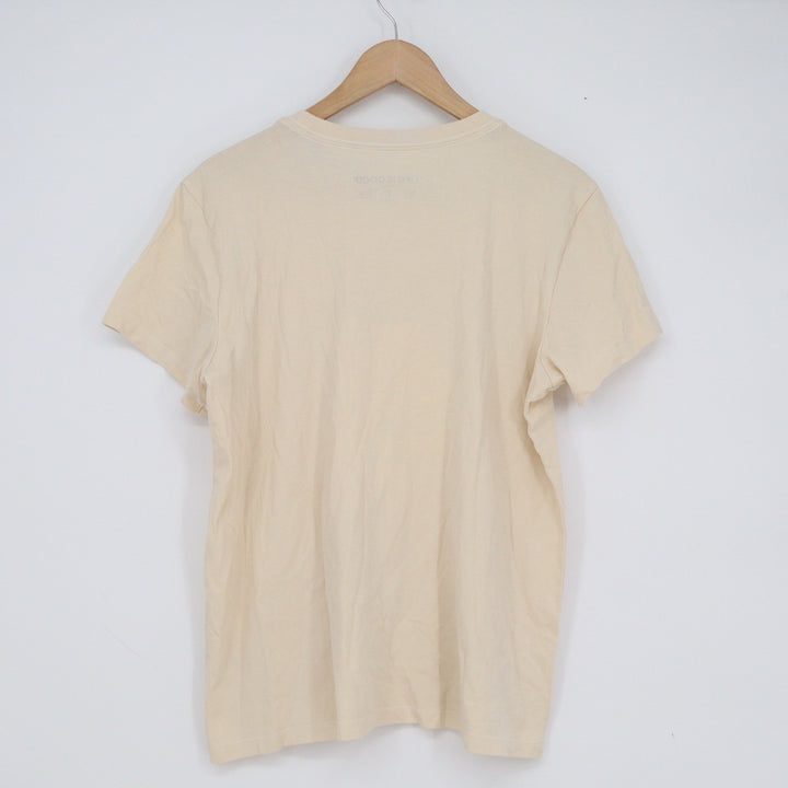 Life is Good Womens Large Crusher Tee Cream Chocolate Lab Graphic T-Shirt Cotton