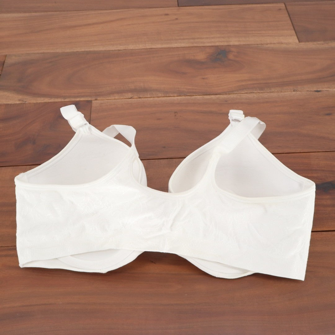 Bali Comfort Revolution T-Shirt Bra Womens 38B White Stretch Underwire Padded