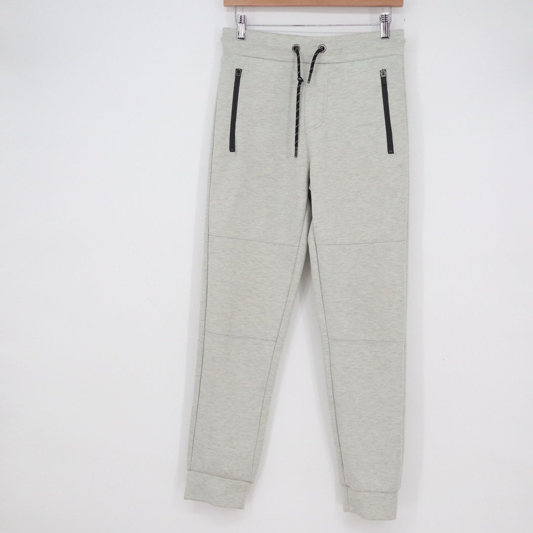 Aeropostale Mens XS Heather Gray Tech Fleece Jogger Sweatpants Zip Pockets