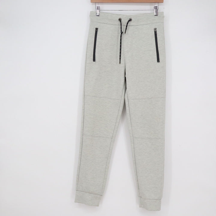 Aeropostale Mens XS Heather Gray Tech Fleece Jogger Sweatpants Zip Pockets