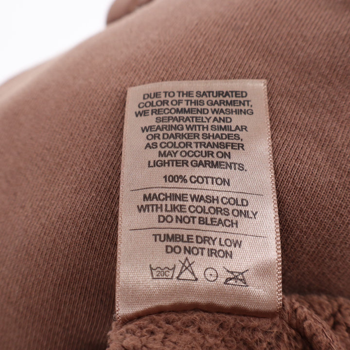 American Giant American Vintage Hoodie Unisex M Brown Cotton Kangaroo Pocket