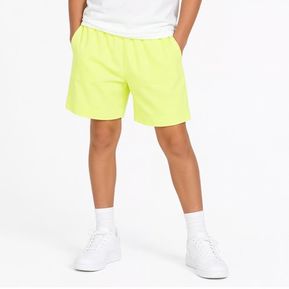 DSG Boys Agility Short Light Lime Neon Yellow Athletic Performance L 14-16 NEW