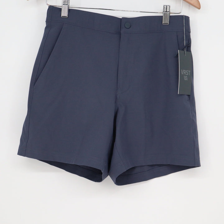 VRST Mens Resort Short Indigo Blue Relaxed Fit Stretch UV Protection S