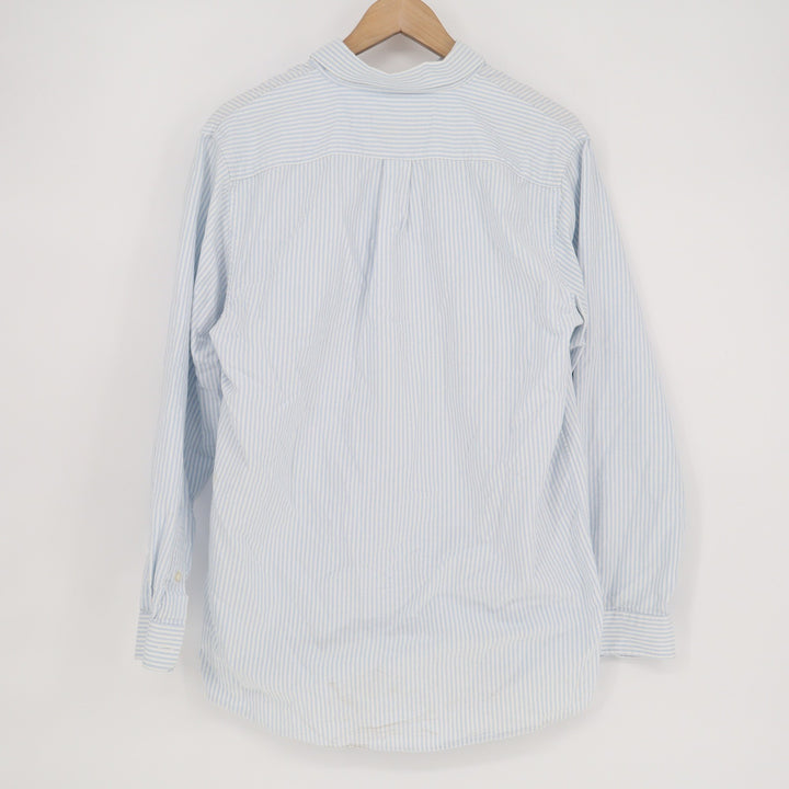 Vineyard Vines Mens XL Blue White Striped Whale Shirt Cotton Button Down Oxford
