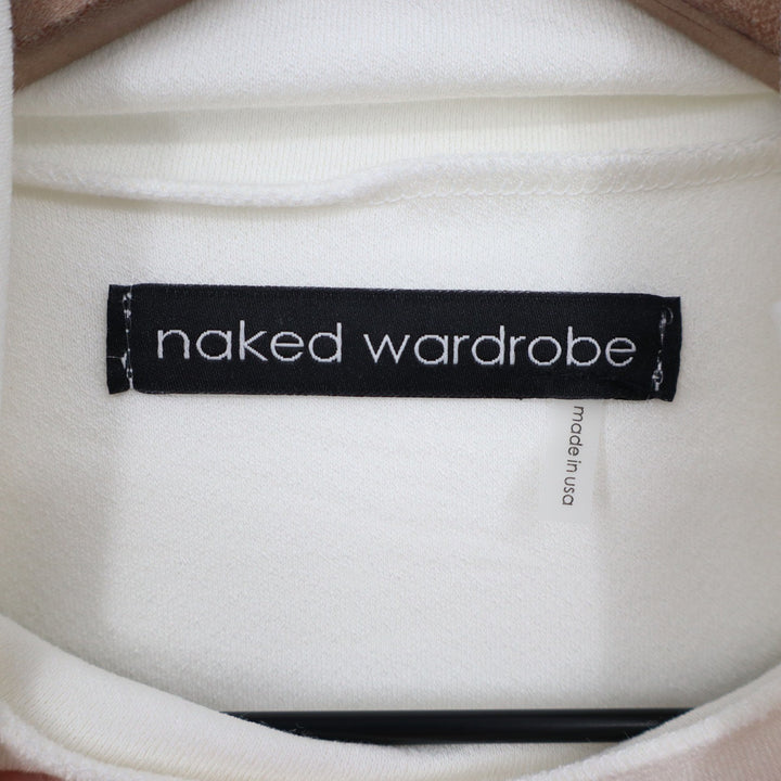 Naked Wardrobe Cream Turtleneck Long Sleeve Bodysuit Small Womens
